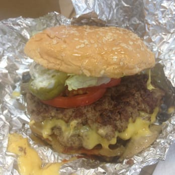 Five Guys - Cheeseburger w/ everything. Meat overload! - Burgers Near Me - Brentwood, California