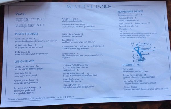 Menu photo 6 Mistral Princeton, NJ