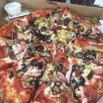 Golden Crust Pizza - Large Supreme Pizza - Pizza Near Me - Baldwin Park, California Golden Crust Pizza - Large Supreme Pizza - Pizza Near Me - Baldwin Park, California