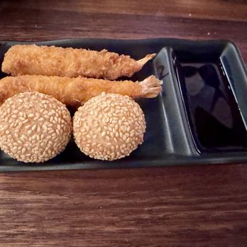 Sushi Monster - Shrimp tempura and sesame balls - Sushi Bars Near Me - Poway, California