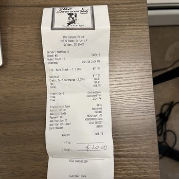 Phở Canyon Point - Overcharge me $18.78 for a $17 pho - Vietnamese Near Me - Golden, Colorado