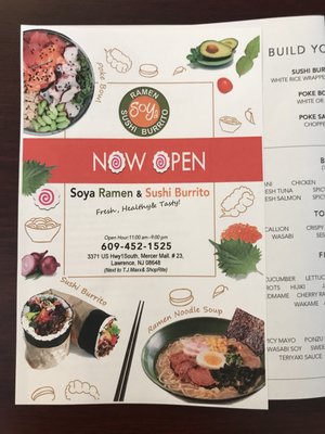 Menu photo 6 Soya Ramen And Sushi Burrito Lawrence, NJ Menu photo 6 Soya Ramen And Sushi Burrito Lawrence, NJ