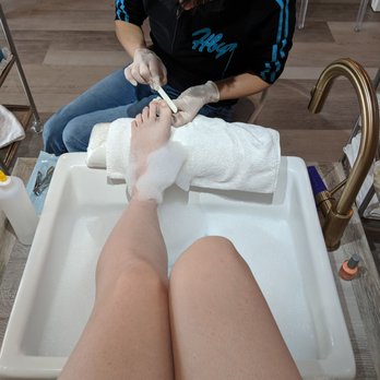 The Base Coat - Bubble bath for your feet. Honestly they are so gentle. - Waxing Near Me - White Rock, British Columbia
