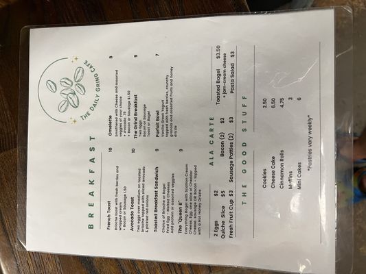 Menu photo 1 The Daily Grind Cafe Chapin, SC Menu photo 1 The Daily Grind Cafe Chapin, SC