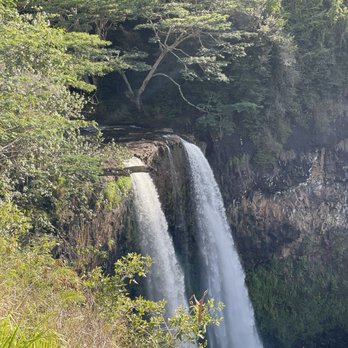 Wailua Falls - Photo taken from the road. - Parks Near Me - Lihue, Hawaii Wailua Falls - Photo taken from the road. - Parks Near Me - Lihue, Hawaii