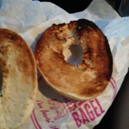 Come on people. I am on a low carb diet so I share this with the little one, but can I at least get my 1/2 bagel portion ? Come on people. I am on a low carb diet so I share this with the little one, but can I at least get my 1/2 bagel portion ?