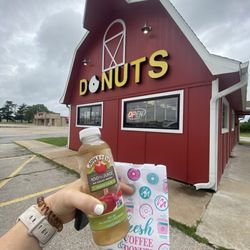 Red Barn Donuts - Outside with the loot!