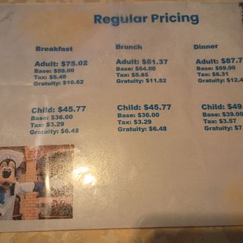 Goofy's Kitchen - Current prices for Goofys Kitchen - American Near Me - Anaheim, California Goofy's Kitchen - Current prices for Goofys Kitchen - American Near Me - Anaheim, California