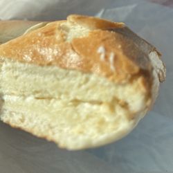 Tim Hortons - Bagel with cream cheese (thinnest layer of cream cheese ever)