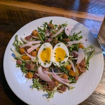Midtown Bluebird - Winter salad (rotated in seasonally). Soft boiled egg on top! - New American Near Me - Coeur d'Alene, Idaho Midtown Bluebird - Winter salad (rotated in seasonally). Soft boiled egg on top! - New American Near Me - Coeur d'Alene, Idaho