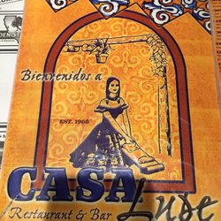 Casa Lupe - Menu as of 9/29/18