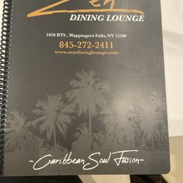 The front of the menu