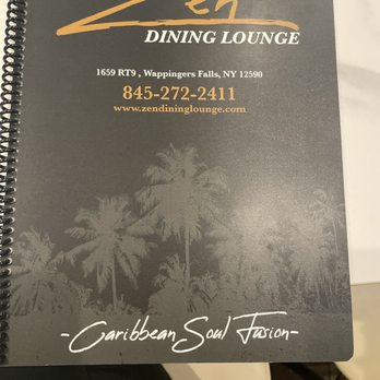 Zen Dining Lounge - The front of the menu - Bars Near Me - Wappingers Falls, New York