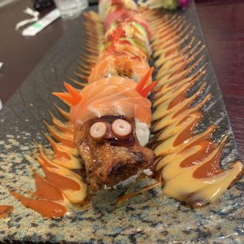 Kimono Sushi - Dragon something. Pretty but tasted horrible. - Sushi Bars Near Me - Tracy, California