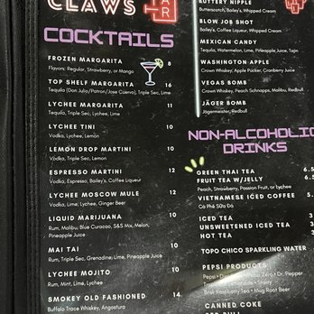 Juicy Claws Restaurant - Drinks - Seafood Near Me - Austin, Texas