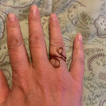 The BeadWorks - A copper wire wrapped ring I made for myself with wire I purchased at Beadworks! - Jewelry Near Me - Lancaster, Pennsylvania The BeadWorks - A copper wire wrapped ring I made for myself with wire I purchased at Beadworks! - Jewelry Near Me - Lancaster, Pennsylvania