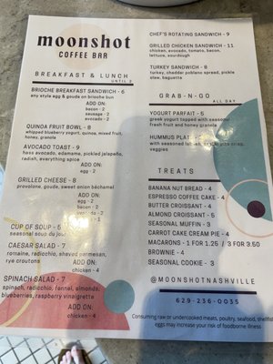 Menu photo 6 Moonshot Coffee Bar Nashville, TN Menu photo 6 Moonshot Coffee Bar Nashville, TN