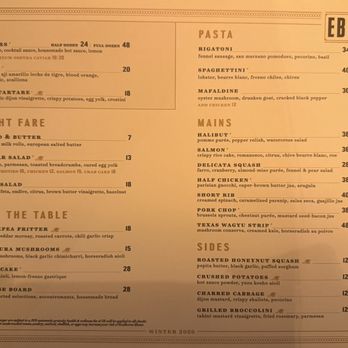 Eberly - Main menu - Bars Near Me - Austin, Texas