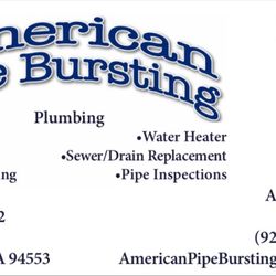 American Pipe Bursting - Our business card to help customers understand what we do and how we can be reached!