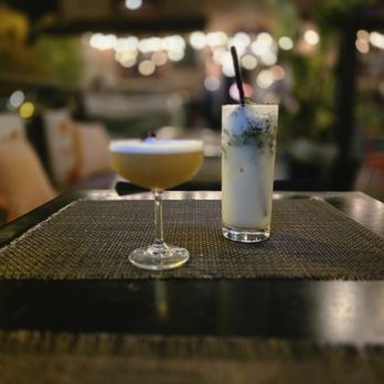 Edwin Mills by Equator - Sour whiskey and pineapple coconut cocktail - New American Near Me - Pasadena, California