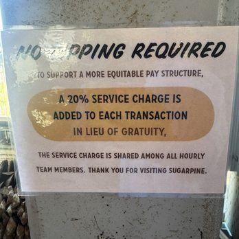 Sugarpine Drive-In - It's a fast food line with a mandatory 20% service charge added when they don't provide any wait services. - Ice Cream & Frozen Yogurt Near Me - Troutdale, Oregon Sugarpine Drive-In - It's a fast food line with a mandatory 20% service charge added when they don't provide any wait services. - Ice Cream & Frozen Yogurt Near Me - Troutdale, Oregon