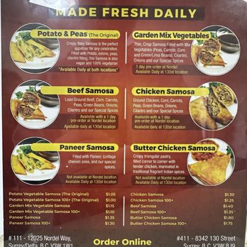 Golden Samosa Bakery - Menu - IG @bougiefoodieboi - Indian Near Me - Surrey, British Columbia Golden Samosa Bakery - Menu - IG @bougiefoodieboi - Indian Near Me - Surrey, British Columbia
