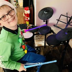 Cortez Music School - Lucas playing the drums!