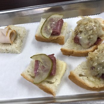 Express Deli  - Sampler platter they give you if it's your first time. (Someone couldn't wait for me to take the picture.) - Delis Near Me - Brook Park, Ohio