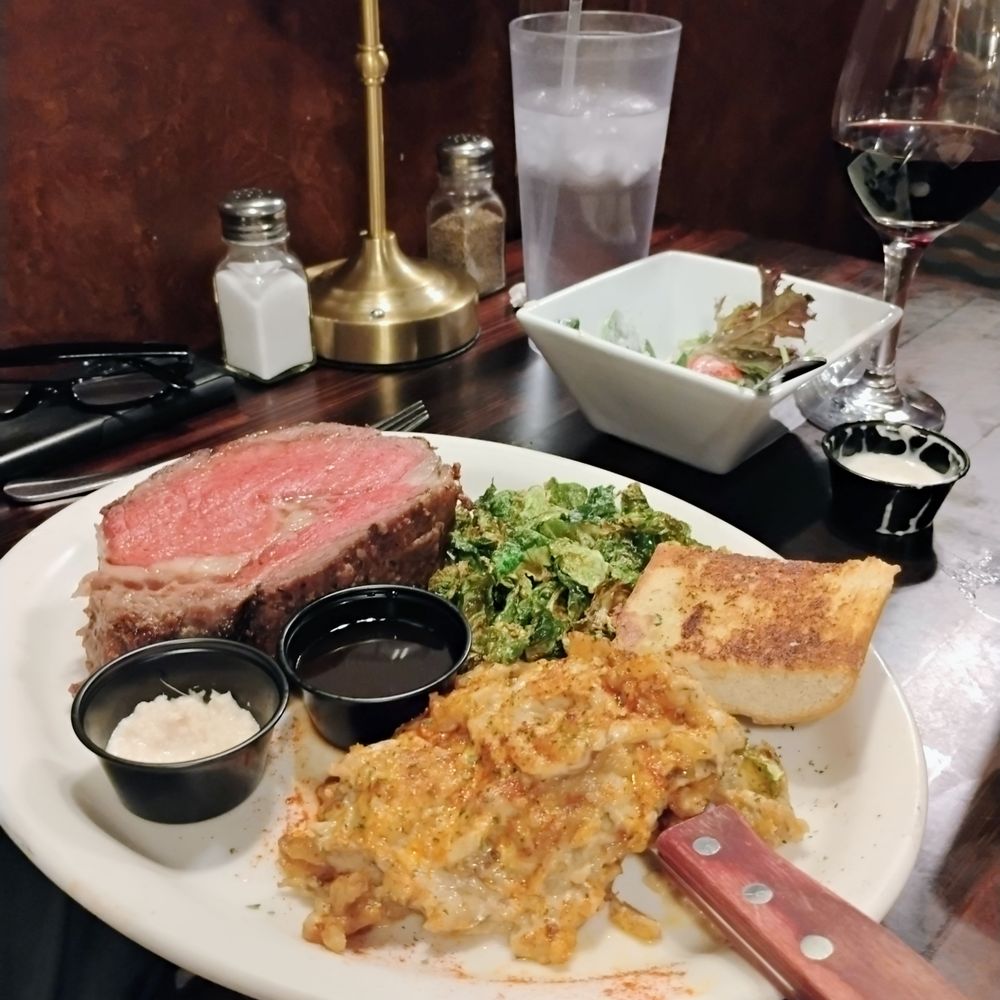 Prime rib, au gratin, brussel Prime rib, au gratin, brussel