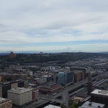 Smith Tower Observatory Bar - View of Mt Rainier facing south - Cocktail Bars Near Me - Seattle, Washington