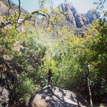 Circle X Ranch - On an enormous boulder at the Grotto - Hiking Near Me - Malibu, California