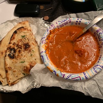 Shan-E-Punjab - Garlic Naan and Butter chicken extra saucy like i like it - Grocery Near Me - Fresno, California