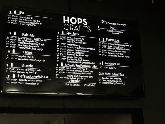 Menu photo 1 Hops & Crafts Taproom Nashville, TN Menu photo 1 Hops & Crafts Taproom Nashville, TN