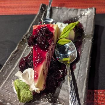 The Triple Three 333 - Blueberry cheesecake - Peruvian Near Me - Hartford, Connecticut The Triple Three 333 - Blueberry cheesecake - Peruvian Near Me - Hartford, Connecticut