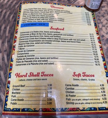 Menu photo 2 Maria's Mexican Restaurant Lawndale, CA