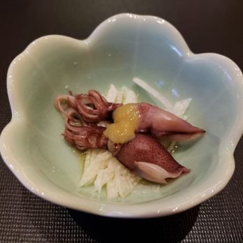 Omakase - amuse bouche of hotaru ikura with mountain yam - Sushi Bars Near Me - San Francisco, California