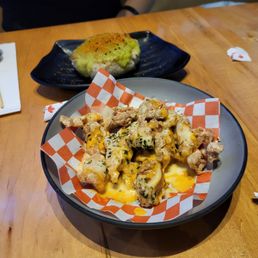 Fried chicken and wasabi onigiri