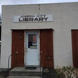 City of Joseph Library - The library is a cute and tiny little building one block away from the post office.