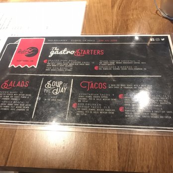The Craft House - The front of menu - Gastropubs Near Me - Clovis, California
