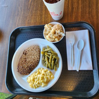 Bishop's Meat and Three - Hamburger steak vegis with drink and desert 18.93 plus tip - Southern Near Me - Franklin, Tennessee