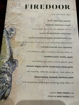 Menu photo 7 Firedoor Surry Hills, NSW
