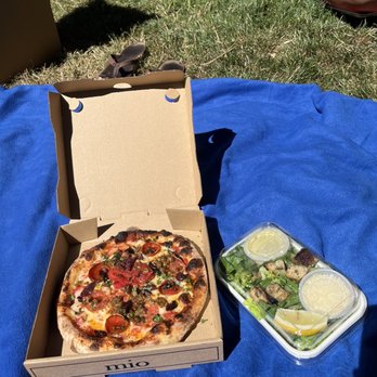 Mioposto - Lunch special of 8" Pinocchio pizza and ceasar salad - Italian Near Me - Seattle, Washington