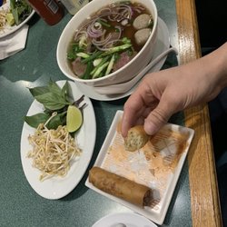 Chicken Egg Roll, pho beef
