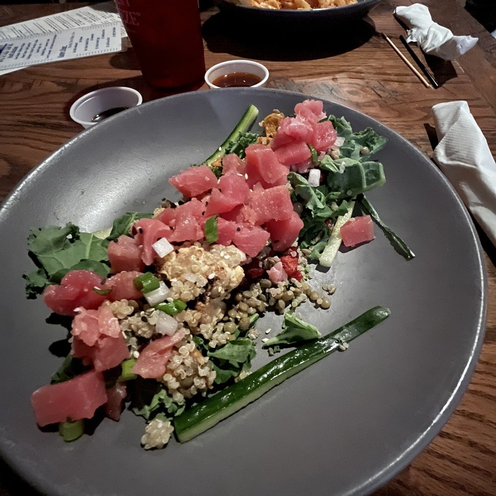 Squid Ink Eclectic Eats & Drinks - Tuna Poke Power Bowl - Gastropubs Near Me - Mobile, Alabama
