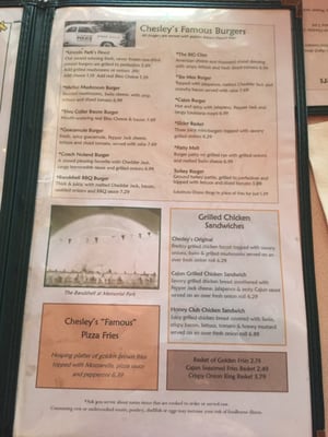 Menu photo 2 Chesley's Bar & Grille Lincoln Park, MI Menu photo 2 Chesley's Bar & Grille Lincoln Park, MI