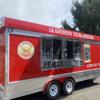 La Guerrero - a red food truck parked in a parking lot - Food Trucks Near Me - Newberg, Oregon La Guerrero - a red food truck parked in a parking lot - Food Trucks Near Me - Newberg, Oregon