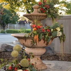 Floral installation for a garden wedding