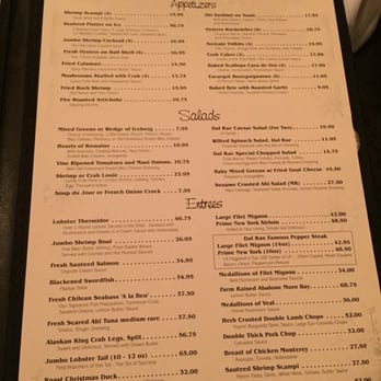 Dal Rae Restaurant - Menu as of 12-17-14 - Steakhouses Near Me - Pico Rivera, California Dal Rae Restaurant - Menu as of 12-17-14 - Steakhouses Near Me - Pico Rivera, California