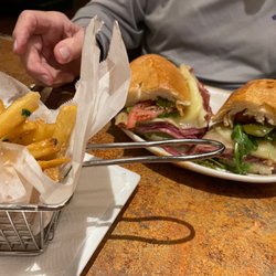 First & Last Tavern - Hot Italian Combo with a side of Garlic Parmesan French Fries