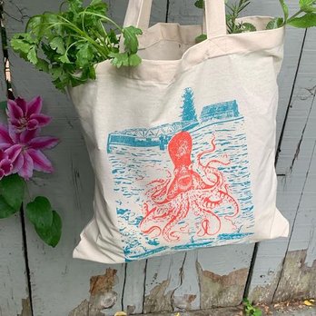 Redwood Empire Print & Apparel - Petaluma River Monster Tote Bags - Graphic Design Near Me - Cotati, California